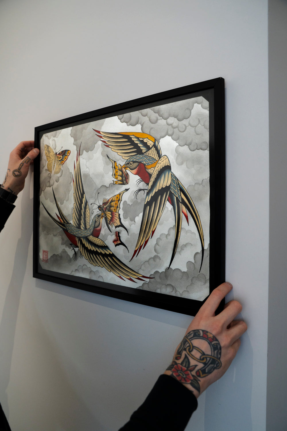 Swallows vs. Butterfly