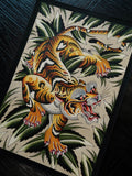 Crawling Tiger Tattoo Print