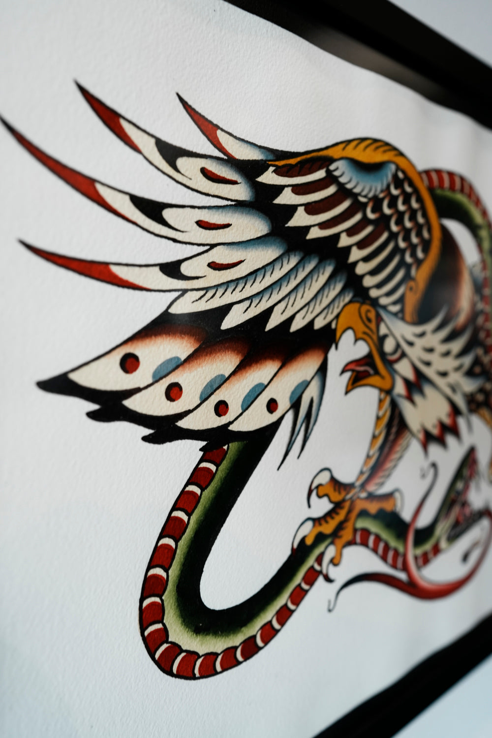 Eagle & Snake Battle Tattoo Print
