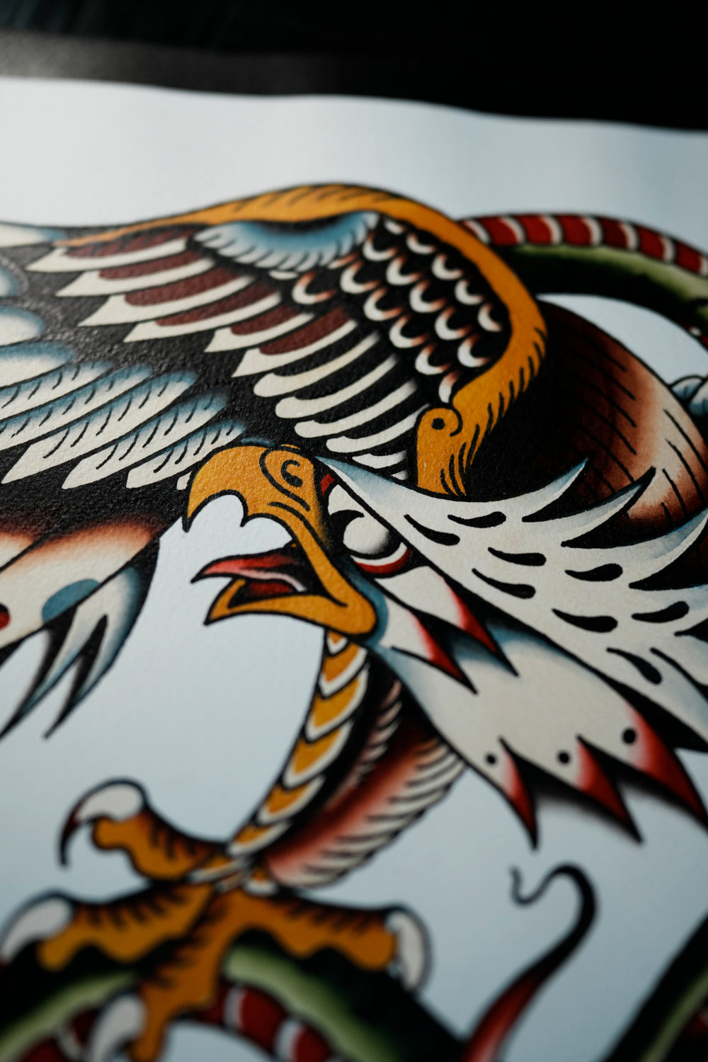 Eagle & Snake Battle Tattoo Print