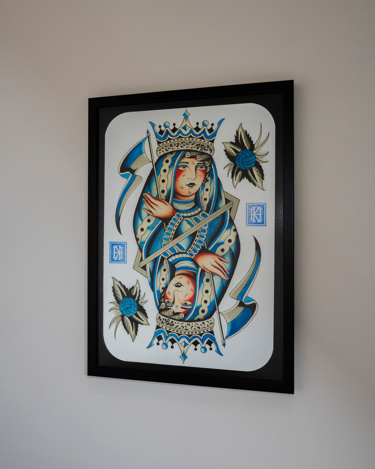 Königin mit Schrammen im Gesicht (Schalke Print)