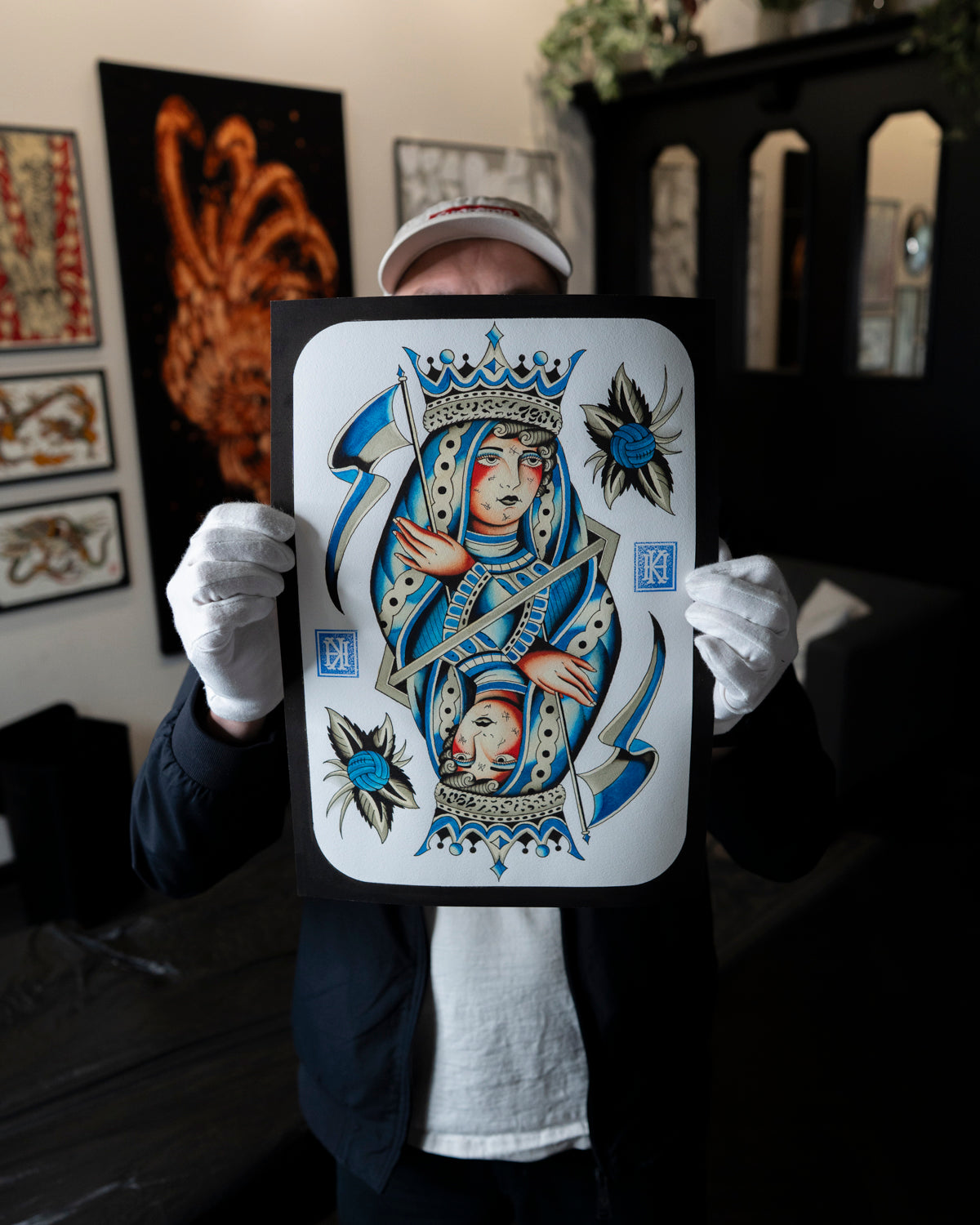 Königin mit Schrammen im Gesicht (Schalke Print)